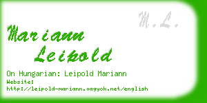 mariann leipold business card